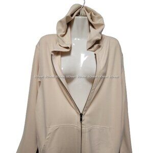 Men's Organic Cotton Soft Cozy Full Zip Spun Bamboo Hoodie - Unisex* - Size L